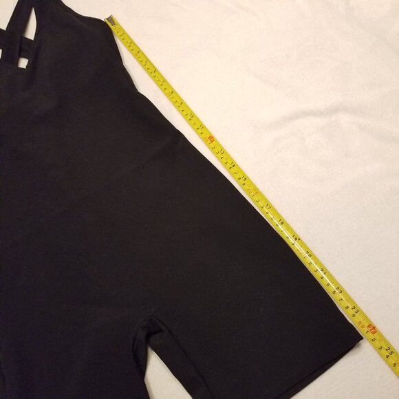 Kyodan Padded Athletic Jumpsuit Romper Black One Piece Small 6in Inseam Shorts - Picture 8 of 10